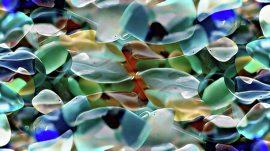 Seaglass Abstract Digital Art by David Manlove
