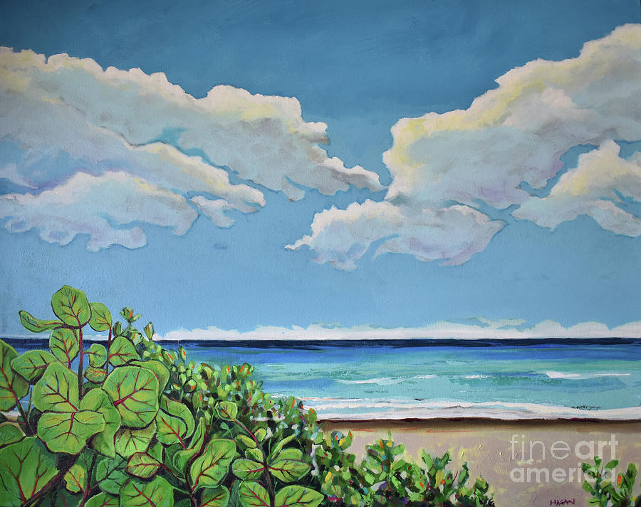 Beach Painting - Seagrape Seascape by Sean Hagan