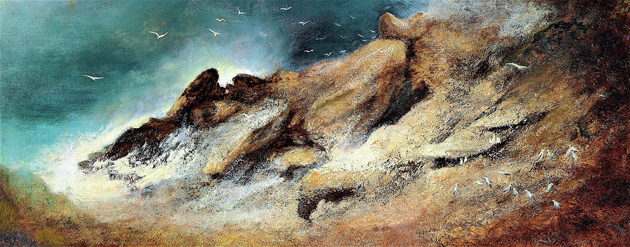 German Painting - Seagulls In A Stormy Bay - Digital Remastered Edition by Karl Wilhelm Diefenbach German Painting - Seagulls In A Stormy Bay - Digital Remastered Edition by Karl Wilhelm Diefenbach