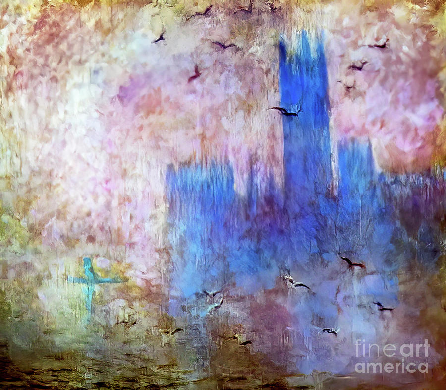 Seagulls Over the Houses of Parliament by Claude Monet 1904 Painting by Claude Monet