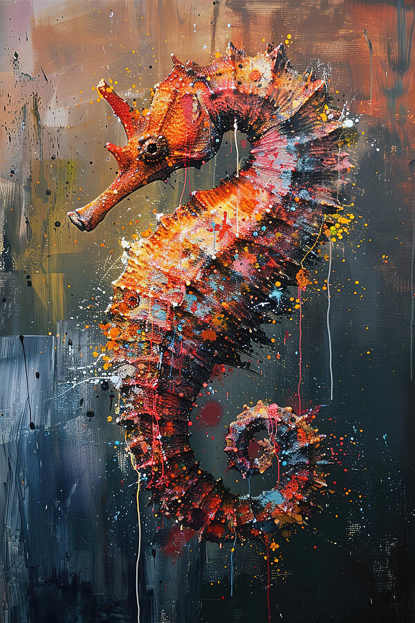 Seahorse Art Digital Art by Athena Mckinzie