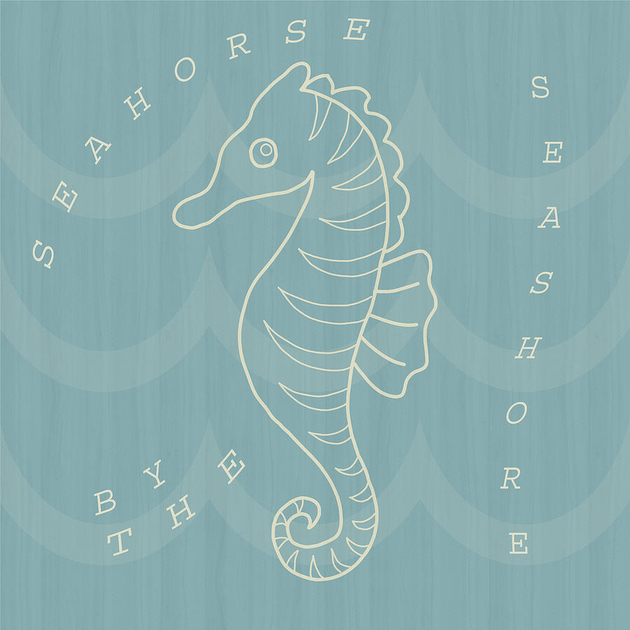 Seahorse Digital Art - Seahorse By The Seashore by Angie Tirado