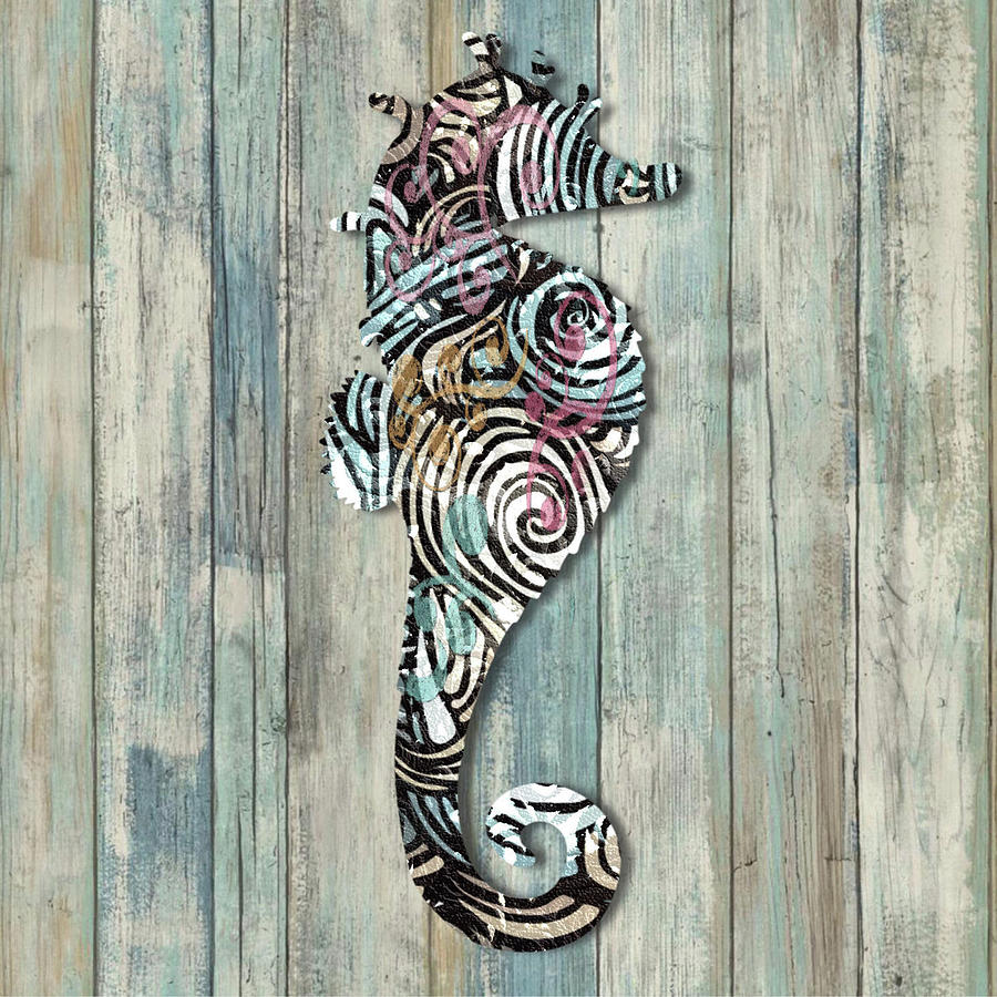 Seahorse Painting - Seahorse by Karen Smith