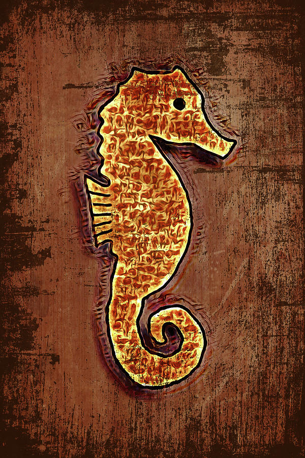 Seahorse Digital Art by Leslie Montgomery