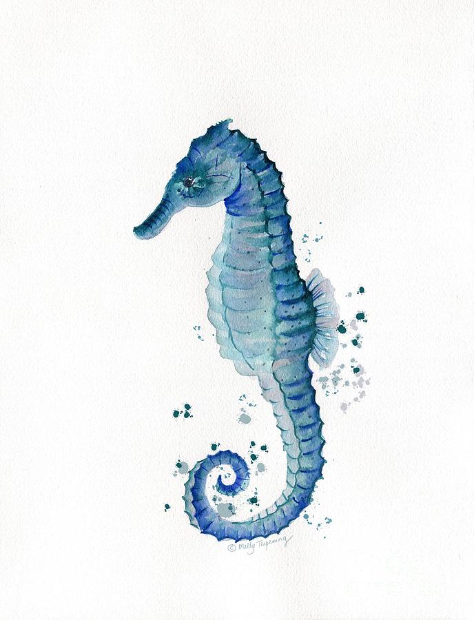 Seahorse Painting by Melly Terpening
