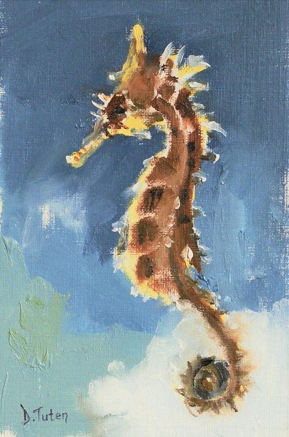 Seahorse Underwater Painting Series Painting by Donna Tuten
