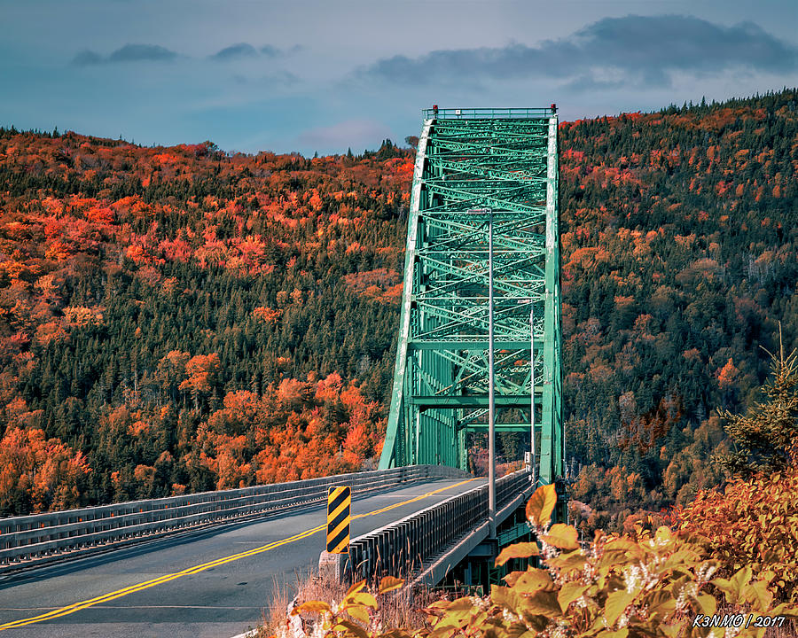 Seal Island Bridge in Autumn Photograph by Ken Morris