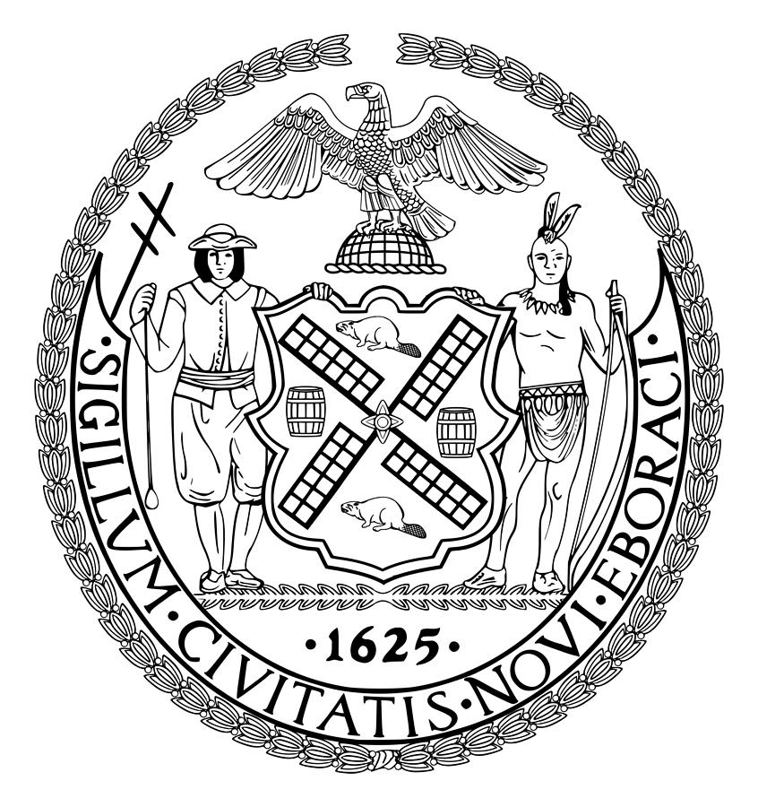 Seal of New York City Digital Art by A Z - Pixels