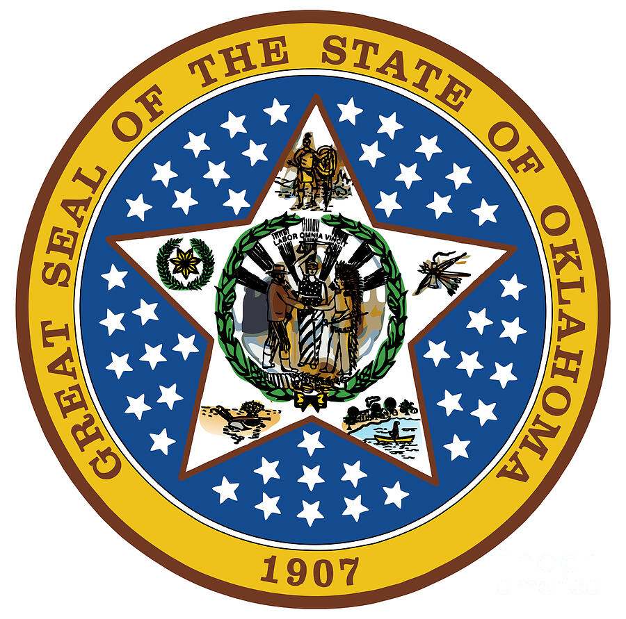 Seal of the State of Oklahoma Drawing by Granger Seal of the State of Oklahoma Drawing by Granger