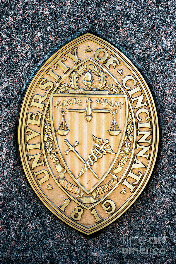 Seal of the University of Cincinnati - Ohio Photograph by Gary Whitton