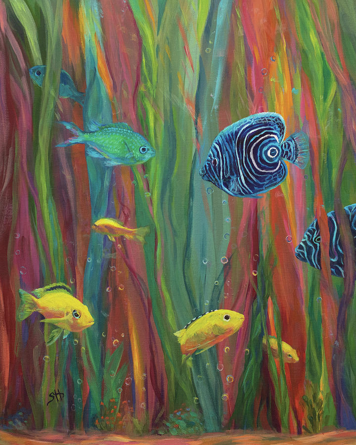 Sealife Painting by Sandy Herrault - Fine Art America