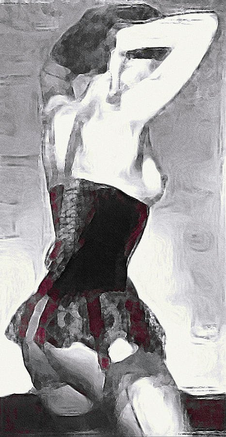 Seamed Stockings Drawing by Susan Maxwell Schmidt