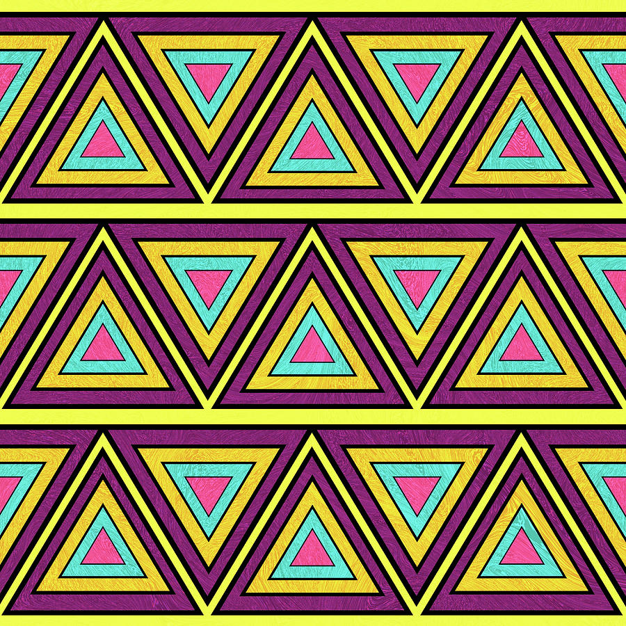 Seamless Geometric Triangle Pattern - 08 Digital Art