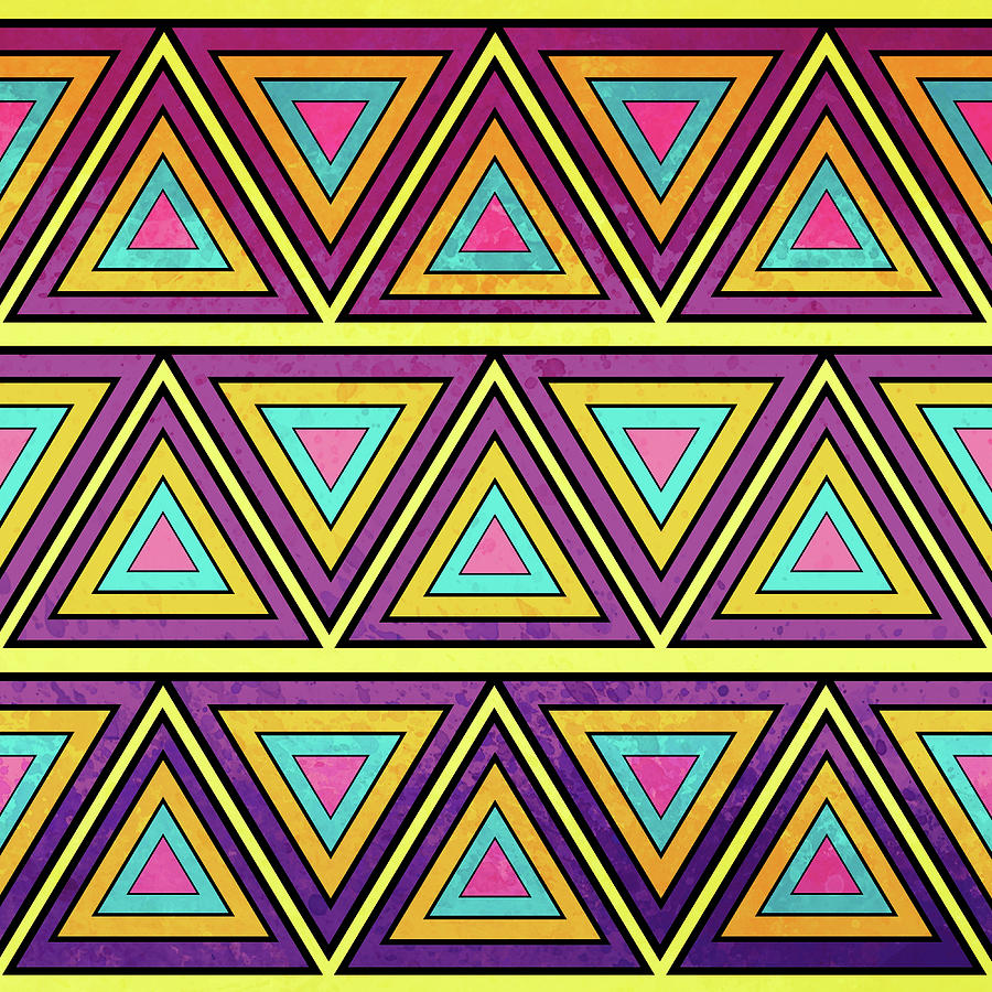 Seamless Geometric Triangle Pattern - 09 Digital Art
