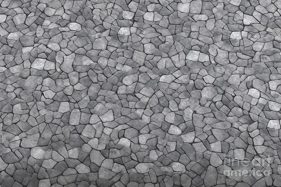 Architecture Painting - Seamless Gray Cobblestone Wall Or Road Background Texture Tileable Grungy Natural Rock And Stone Shaped Path Or Walkway Repeat Surface Pattern A High Resolution Construction Backdrop 3d Rendering by N Akkash