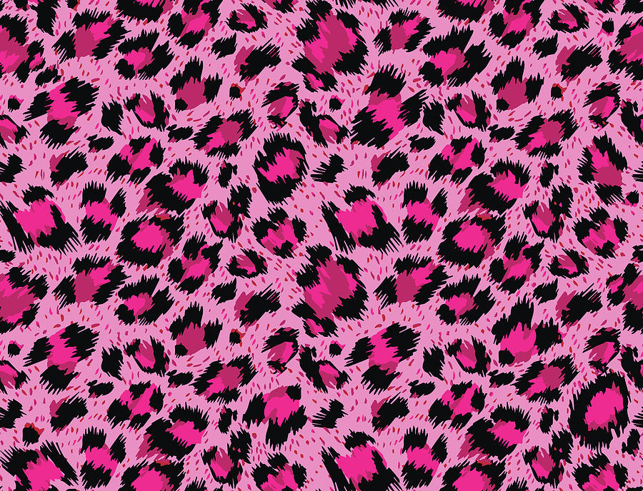 Seamless luxury pink leopard pattern. Drawing by Julien - Fine Art America