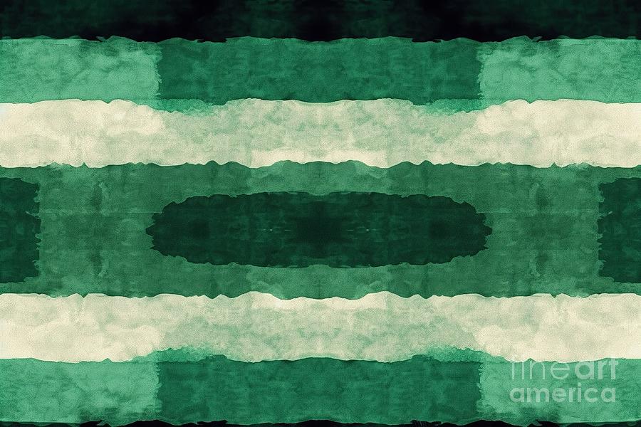 Vintage Painting - Seamless Painted Thick Horizontal Lines Textile Texture Background Tileable Artistic Vintage Green Acrylic Paint Hand Drawn Flag Stripes Surface Pattern Fashion And Interior Design 3d Rendering by N Akkash