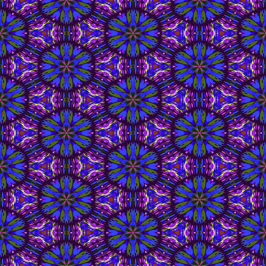 Seamless Pattern Wheels On Triangles Digital Art by Leslie Montgomery