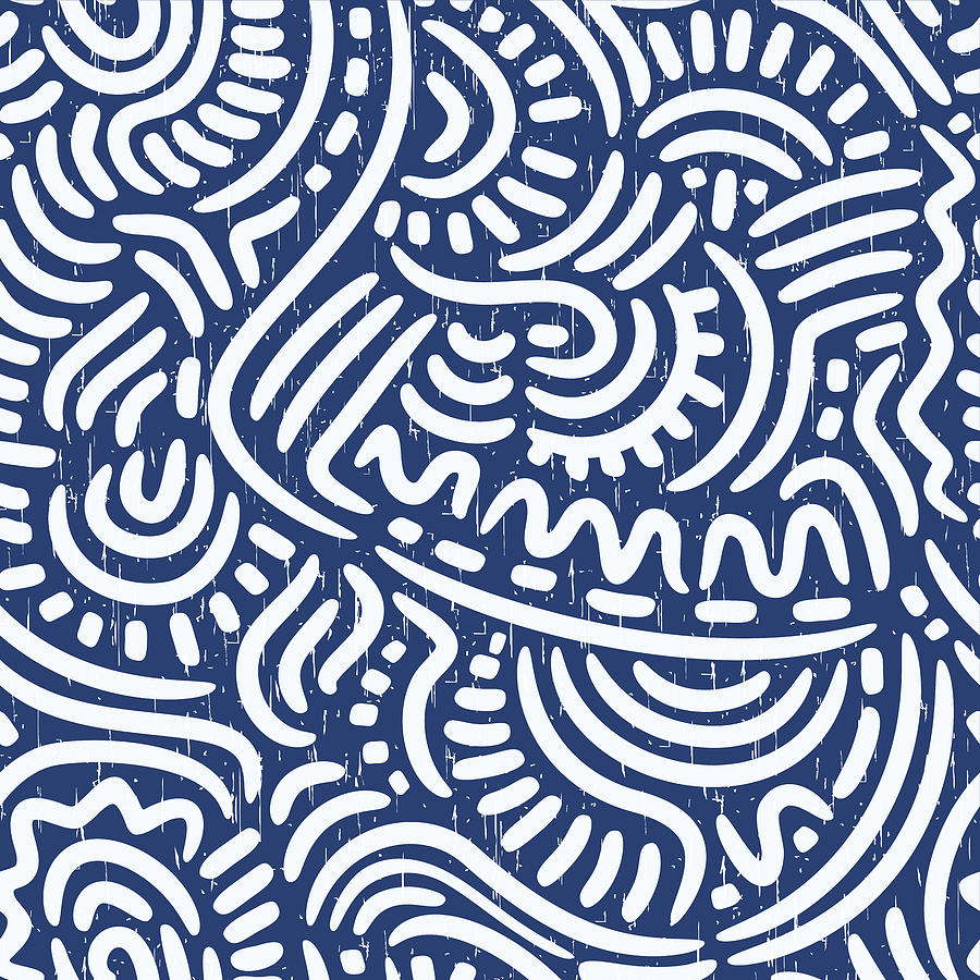 Abstract Drawing - Seamless pattern with ethnic tribal by Julien