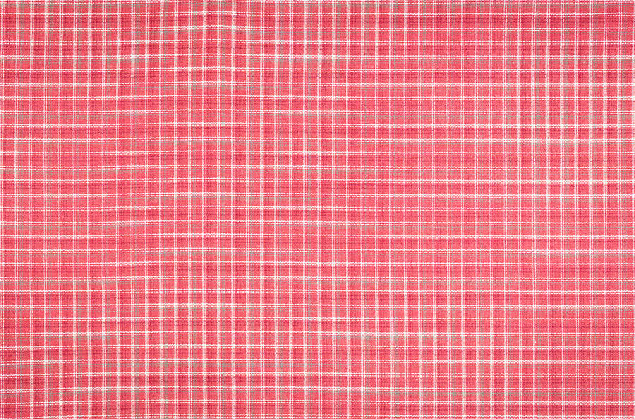 Seamless Retro Red Squared Plaid Tartan Pattern Fabric Photograph