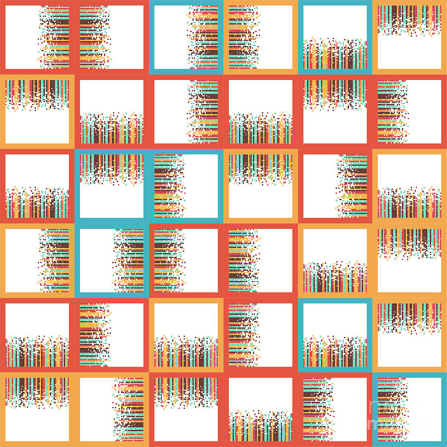 Pattern Digital Art - Seamless squares pattern by Gaspar Avila