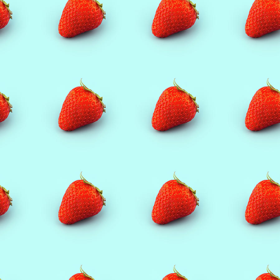 Seamless strawberry pattern Photograph by Fabiano Di Paolo