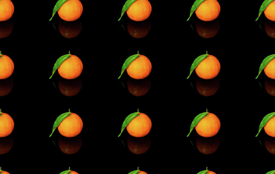 Seamless tangerine pattern Photograph by Fabiano Di Paolo