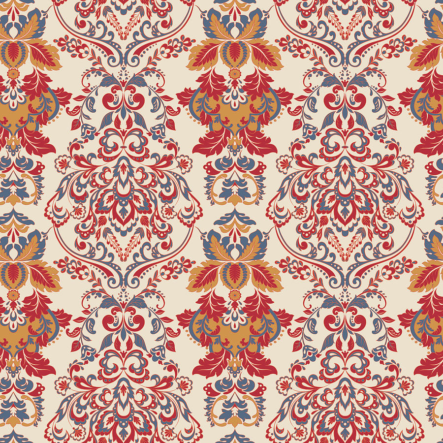 Seamless vintage background. floral wallpaper baroque style pattern ...