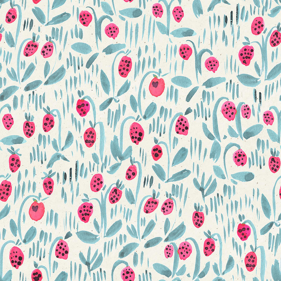 Seamless Watercolor Floral Pattern On Paper Texture. Tiny Flowers Background Drawing