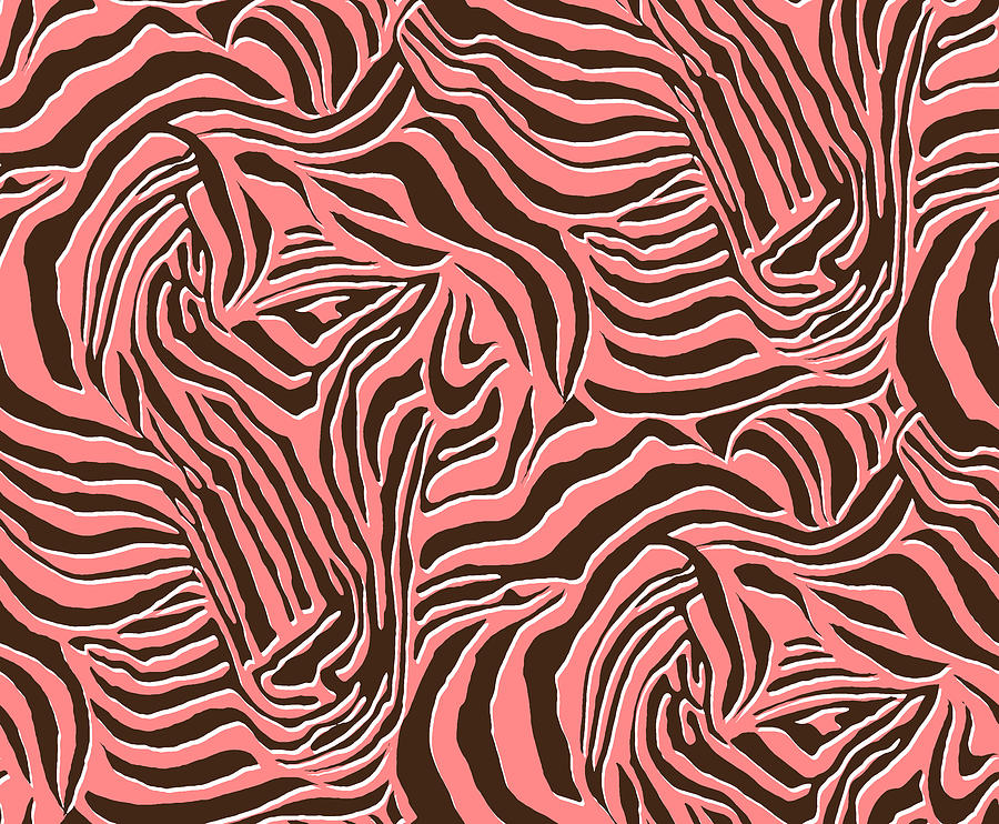 Seamless Zebra Print Pattern Drawing