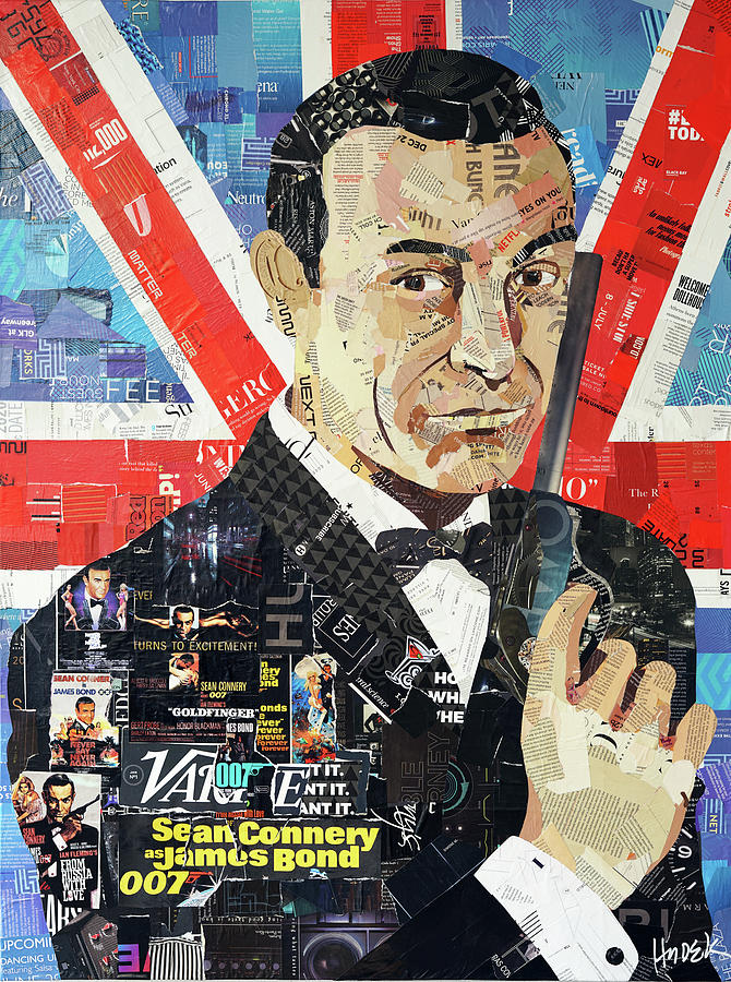 Sean Connery 007 James Bond The Names Bond Mixed Media by James Hudek ...