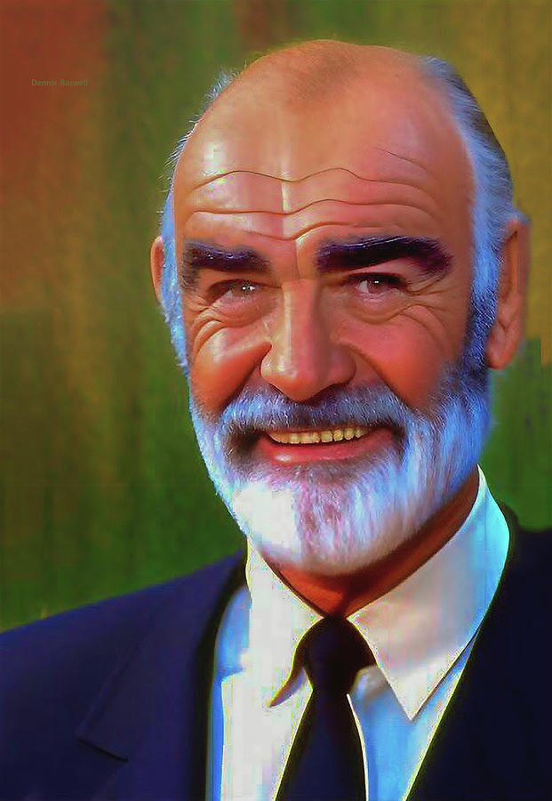 Sean Connery  Digital Art by Dennis Baswell