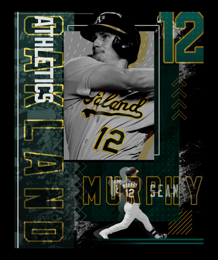 Sean Murphy Baseball Paper Poster Athletics 2 Digital Art by Kelvin ...