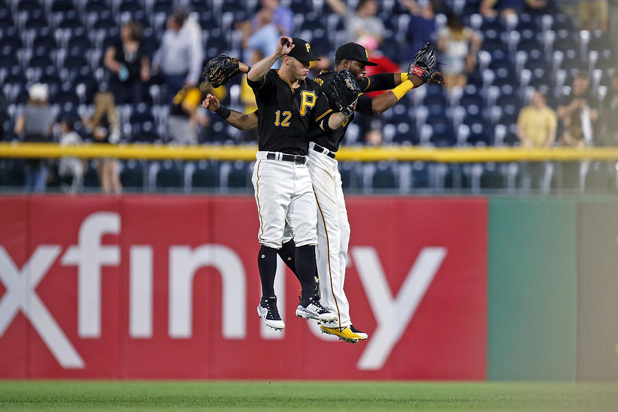 Sean Rodriguez, Corey Dickerson, and Gregory Polanco Photograph by Justin K. Aller