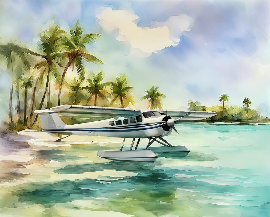 Seaplane Waiting For Takeoff Digital Art by HH Photography of Florida