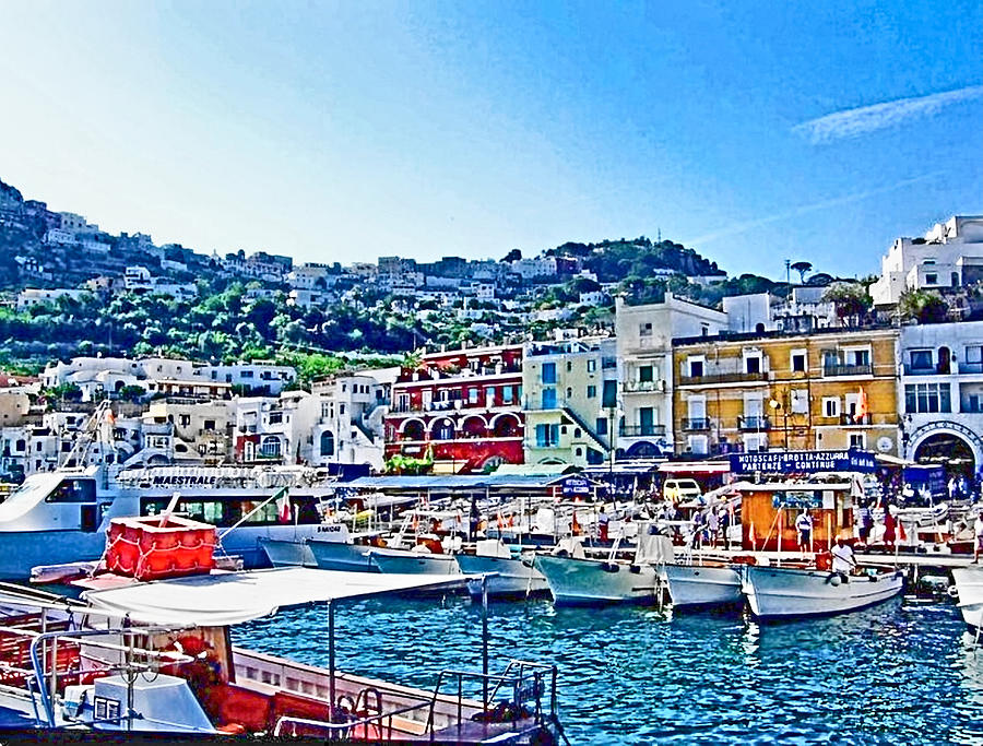 Seaport of Capri Italy Photograph by Mindy Newman