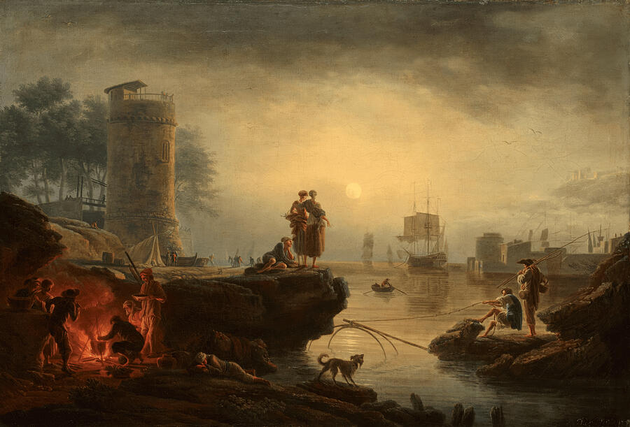 Seaport, Sunset - Claude Joseph Vernet Digital Art by Samuel HUYNH Seaport, Sunset - Claude Joseph Vernet Digital Art by Samuel HUYNH