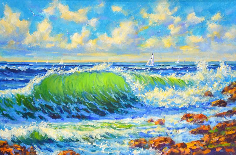 Sea.Regatta Painting by Irina Sidorovich