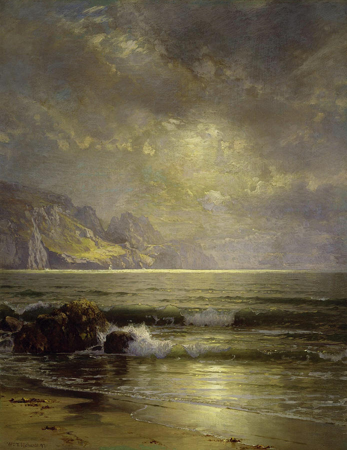 Seascape, 1907 Painting by William Trost Richards Seascape, 1907 Painting by William Trost Richards