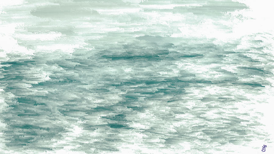 Seascape And Clouds #j9 Digital Art