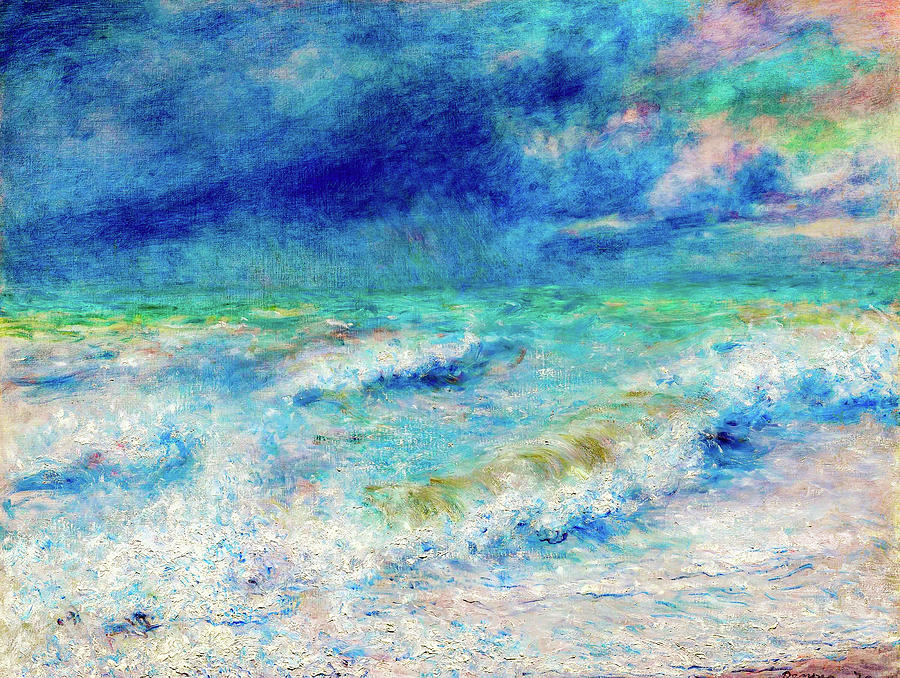 Seascape by Pierre Auguste Renoir Painting by Pierre Auguste Renoir
