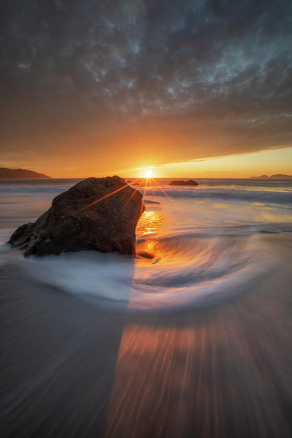Water Echo, Beach Sunset Photograph by Vincent James