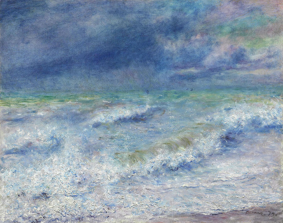 Seascape. Pierre-Auguste Renoir, French, 1841-1919. Painting by Pierre Auguste Renoir -1841-1919-