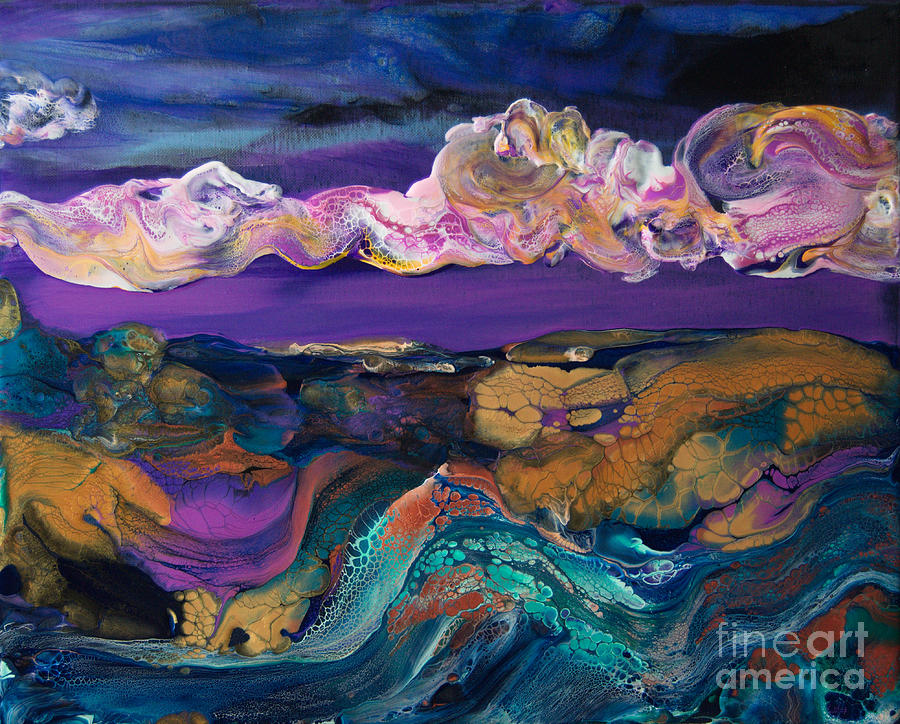 Seascape Surreal 8191 Painting by Priscilla Batzell Expressionist Art Studio Gallery