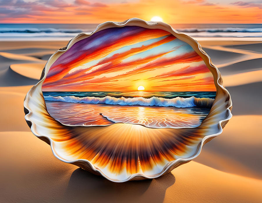 Seashell Canvas Photograph by Cate Franklyn