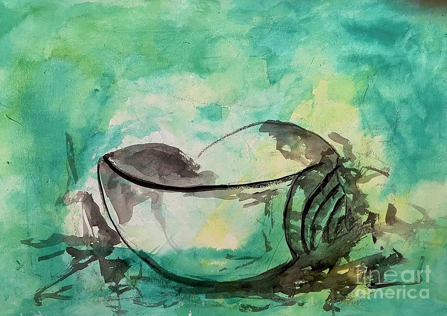 Seashell Chalice Painting by Laura Hamill