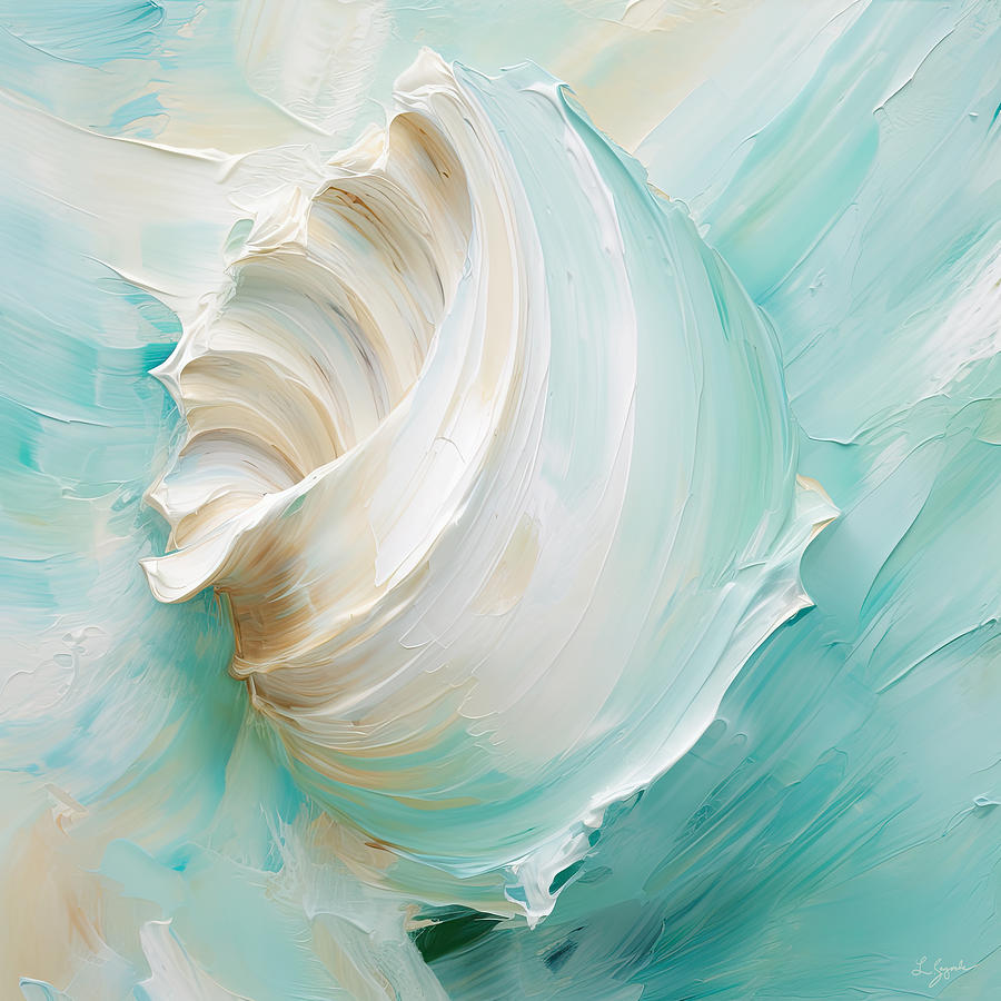 Seashell Memories - Shell Paintings Painting by Lourry Legarde