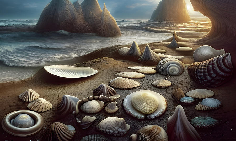 Seashells On The Seashore Painting by Bob Orsillo