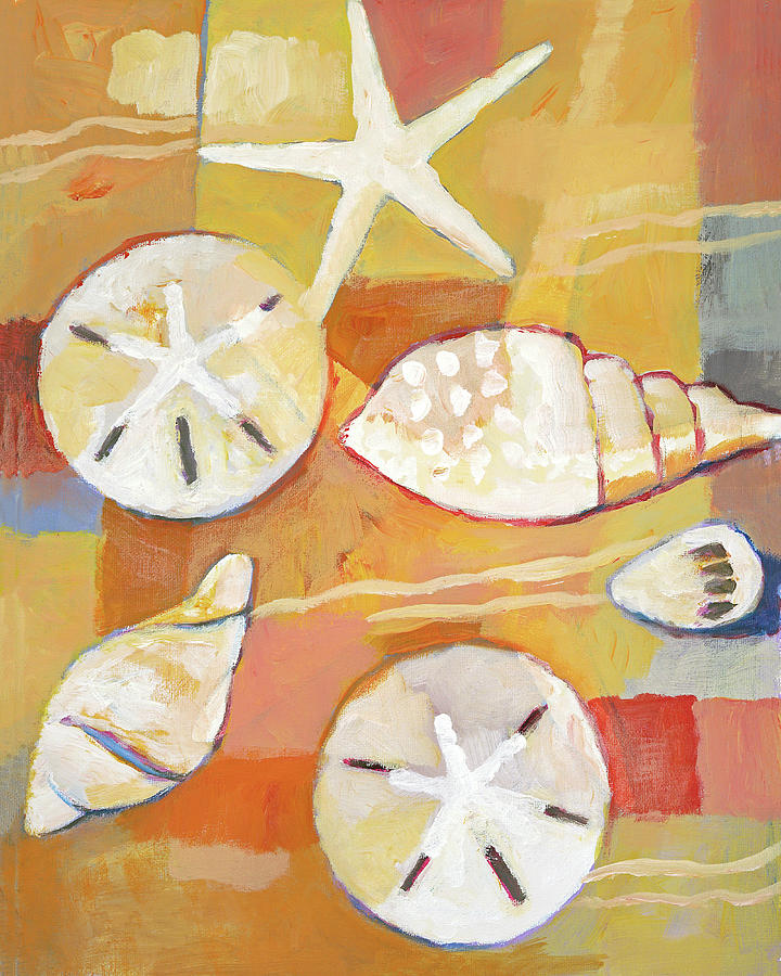 Seashells Sunset Painting by Lutz Baar