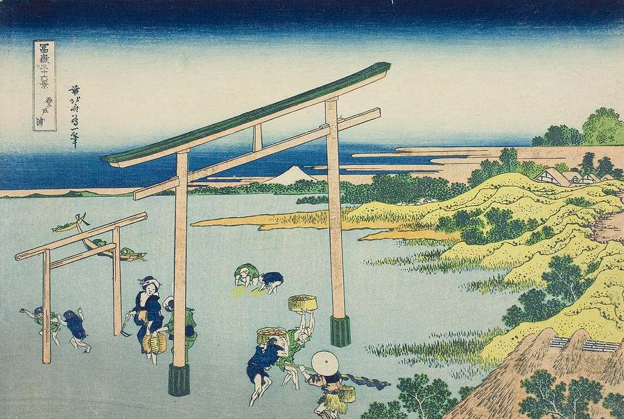 Seashore at Nobutoura, from the series Thirty-Six Views of Mount Fuji Relief by Katsushika Hokusai